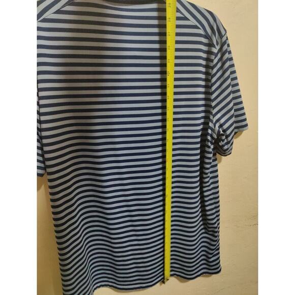 Nike Dri Fit Mens Polo Shirt Size Xtra Large White Black Striped Short Sleeve - Picture 10 of 16